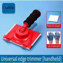 Red And Black Latex Edging Trim Brush - Precision Angled And Trim Paint Tool For Walls, Ceilings, And Hard To Reach Areas, Ergonomic Design With Interchangeable Pads, PP Material, Wall Trimming