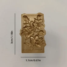 Set de ștampile din metal din 6 bucăți cu ceară florală cu 1 mâner detasabil din lemn - vintage și elegant, perfect pentru invitații de nuntă, petreceri de aniversare și împachetare cadouri