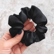Kit20 Units Satin Scrunchies Elastic Hair Scrunchies - VARIOUS Colors - 20 hitam - View 4