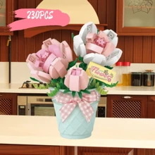 Cute Succulent Plant Pot Set, Terrarium Decoration, Including Blue Ice Lotus, Haworthia, Campanula, Giftware Sculpture, Creative Home DIY Decoration, Suitable For Valentine's Day, Spring Festival, School Opening Gifts, Interesting Blocks