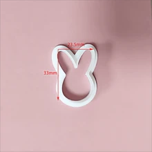 Cartoon Heart Rabbit/Cloud Shaped Polymer Clay DIY Earrings Jewelry Baking Cutting Mold - White - View 8