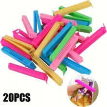 Reusable Plastic Food Bag Clips - Pack Of 20/10/5, Suitable For Kitchen Storage Boxes And Organization Accessories - Multicolor - View 10