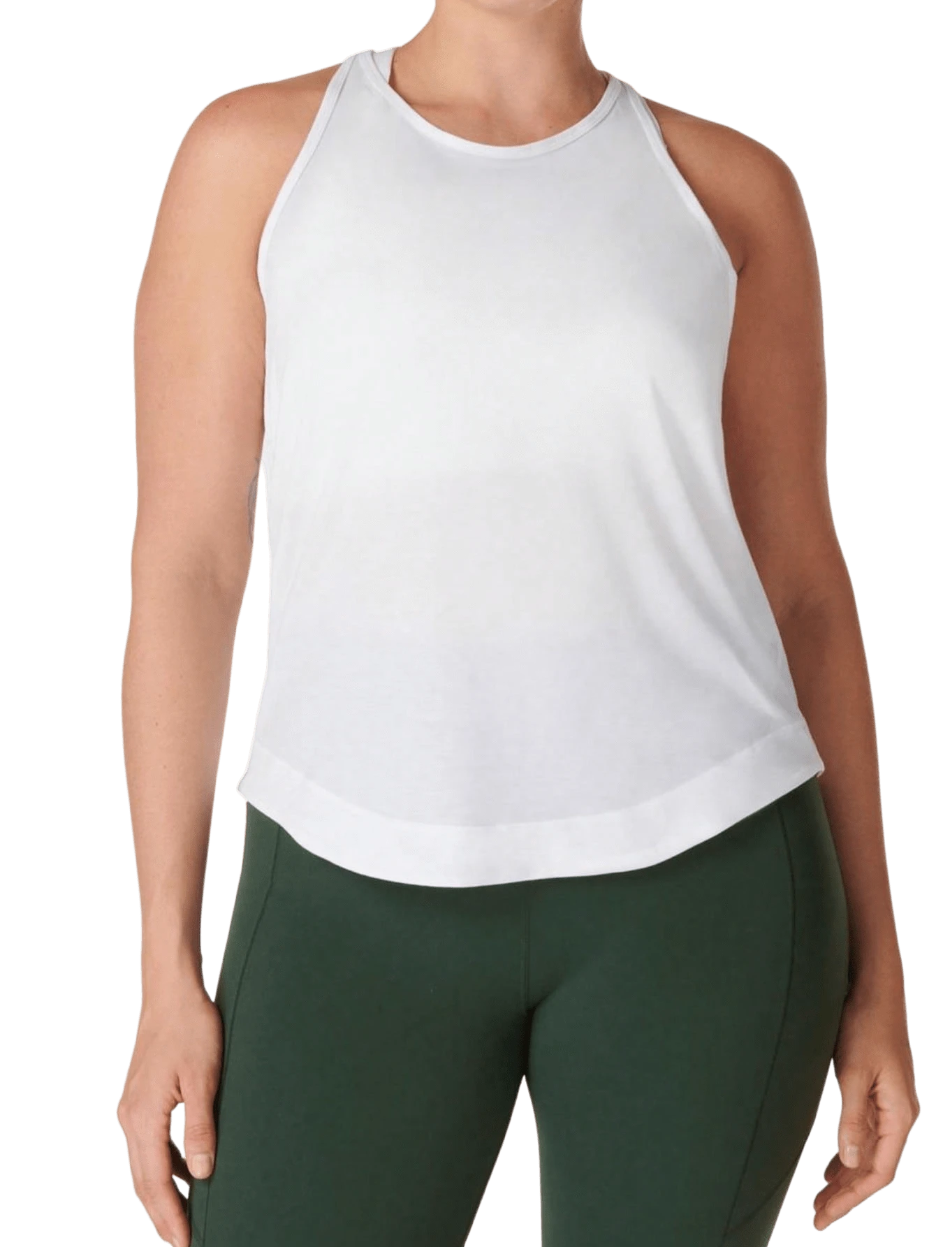 Breathe Easy Run Tank Top - White - View 1