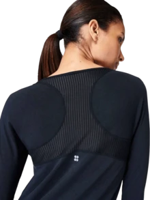 Sweaty Betty Breathe Easy Långärmad Topp - Svart - Visa 3