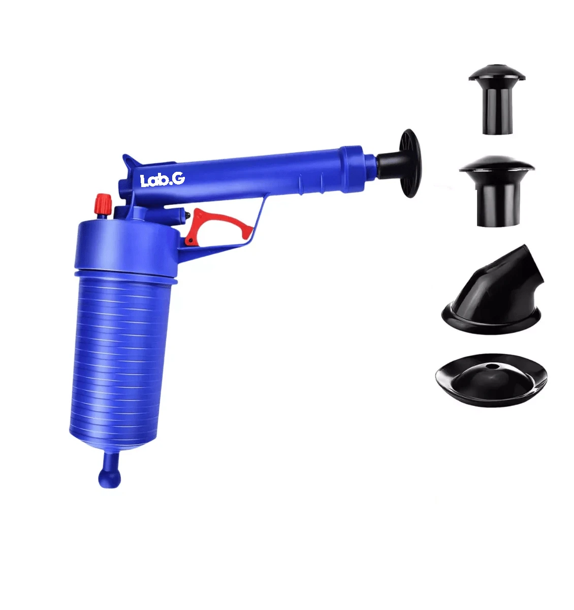 Bomba destapa caños azul marino Lab G herramienta destapador manual limpieza cañerías baño cocina eficaz presión profesional mantenimiento hogar fregadero sanitario - Azul Marino - Ver 1