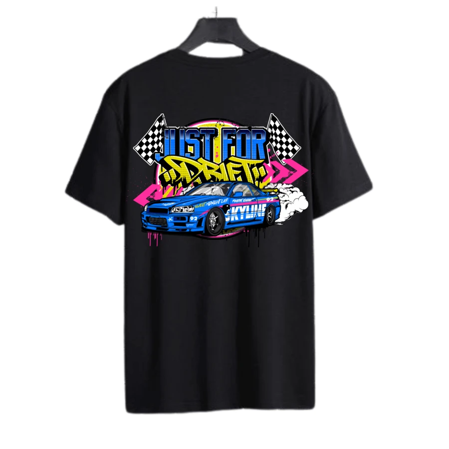 Playera Auto Graffiti de moda Skyline - Negro - Ver 1