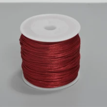 50m/1,5mm Cordón decorativo de nylon satinado - para joyería con trenzas, hacer collares y pulseras DIY, decorativo - cuerda suave, duradera y versátil - Multicolor - Ver 18