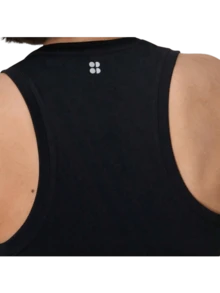 Athlete Crop Seamless Workout Tank Top - Black - View 3