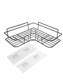 Stainless Steel Corner Shower Rack - Rust-Resistant, Wall-Mounted Bathroom Storage Shelf, Suitable For Storing Shampoo, Toner, And Cosmetics. - Multicolor - View 9