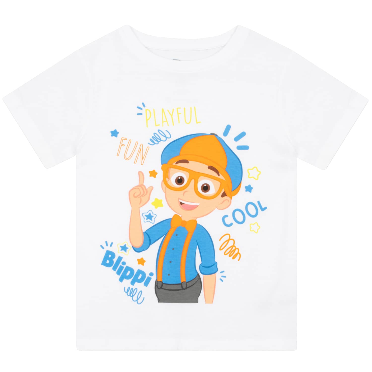 T-Shirt | Blippi Boys' Short Sleeved T Shirt | Kids' Tops - White - View 1
