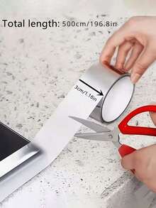 1PC Waterproof Mildew-Proof Toilet Caulk Strip, Self-Adhesive Sealing Tape For Kitchen Bathroom, Bathroom Waterproof Tape To Avoid Wet, Kitchen Sink Beautiful Seam Stickers Bathroom Accessories Bathroom Tools