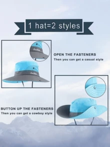 1 Piece, Unisex Sun Protection Bucket Hat, Women's Summer Sun Hat, Outdoor Quick Drying Hat, Suitable For Matching With Summer Clothing And Dresses - A - View 4