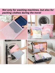 3 件/1 件装，三种尺寸，精致、粗网洗衣袋，耐用网状洗衣袋，加固拉链和挂环，适用于旅行、存储、大学、宿舍和公寓居民，可机洗