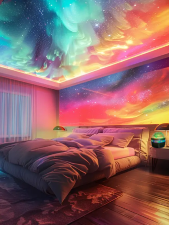 Projecteur d'humeur à LED d'Aurore Boréale avec télécommande RVB, projecteur d'étoiles galaxie, veilleuse de chambre à coucher, lampe projecteur d'étoiles, décoration de chambre d'adulte, cinéma maison, plafond, cadeau de décoration, camping, décoration de mariage, lampe de projection étonnante en cadeau, fête de vacances, décoration de maison, lampe USB compatible avec ordinateur portable, lampe électronique avec interface USB, accessoires d'ordinateur, gadget USB