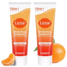 2pcs Whole Body Deodorant - Invisible Cream Tube - 72 Hour Odor Control - Aluminum Free, Baking Soda Free, Skin Safe - 3.0 Ounce (Pack Of 2) - 橘色 - 查看 2