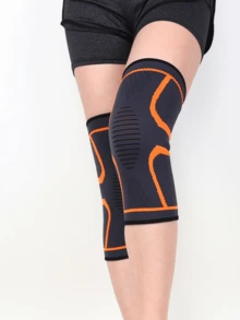 1pc,Outdoor Cycling And Running Compression Knee Pads For Men And Women, Suitable For Running, Knee Support Compression Sleeves, Cross-Border Hot Selling Neutral Exercise Knee Pads Gym Accessories Knee Support Sports Knee Pads Gym Knee Pads - Black - View 10