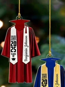 1pc Personalized Graduation Decoration, 2025 Class Customized Keychain, New Graduate Gift, High School Or College Graduation Decor - Item 1 - View 12