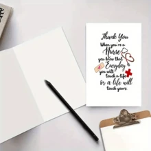 1 pieza Tarjeta de enfermera humorística con sobre - Diseño "Gracias, cuando eres enfermera..." Perfecto para enfermeros, médicos, profesionales médicos - Ideal para cumpleaños, aniversarios, felicitaciones, agradecimientos | Tarjeta de felicitación temática médica única, regalos de tarjetas de felicitación médicas Tarjeta de cumpleaños Día de la Madre Boda Día del Padre Regalos para novio Tarjetas de agradecimiento Graduación Novia - Multicolor - Ver 3