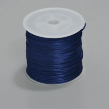 50m/1,5mm Cordón decorativo de nylon satinado - para joyería con trenzas, hacer collares y pulseras DIY, decorativo - cuerda suave, duradera y versátil - Multicolor - Ver 27