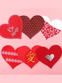 1 对新款夜光心形透气一次性乳贴，印花设计，性感乳房花瓣，女士适用，狂野