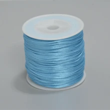 50m/1,5mm Cordón decorativo de nylon satinado - para joyería con trenzas, hacer collares y pulseras DIY, decorativo - cuerda suave, duradera y versátil - Multicolor - Ver 24