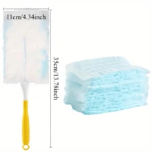 Đầu chổi lau bụi dùng một lần, đầu thay thế cho chổi lau bụi tĩnh điện - Dễ dàng loại bỏ bụi bẩn khỏi thiết bị điện tử, đồ nội thất, rèm cửa và quạt trần - (Không bao gồm cán cầm) - Vật tư vệ sinh, phụ kiện vệ sinh - Nhiều màu - Xem 9