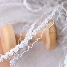 5m French Elastic Lace Trim, Fabric Arts & Crafts Decorative Ribbon, Clothing DIY Sewing Accessories - Multicolor - View 5