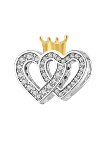 1Pc Fashionable 925 Sterling Silver Sparkling Pink And Purple Heart Fixing Buckle For Women Bracelets Bangles DIY Jewelry Making And Daily Outfit Matching Jewelry Decoration For Girls - Silver - View 15