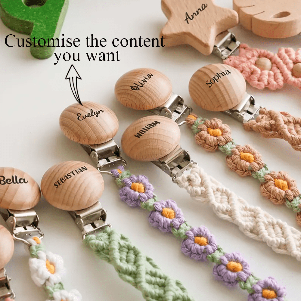 Fermaciuccio personalizzato per bambini e bambine, regalo di Capodanno per bambini, fermaciuccio su misura, regalo unico per bambini, portaciuccio con nome, regalo per il ritorno a scuola