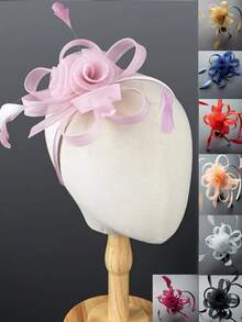 1Pc Ffascinators Hats For Women Fancy Tea Party Hats 2024 Elegant 1950s Kentucky Derby Hats Feather Hair Clip For Bride Wedding Party Birdcage Veil Headband Flower 1920s Headpiece For Horse Race Vintage Bridgerton Fedora Beret Hats 50s Outfit Church Hats Black Veil For Funeral 1940s Dresses Victorian Hat Pillbox Hats Lolita Accessories For Women Girl Birthday Mother's Day Halloween Christmas Gift - Style a - View 2