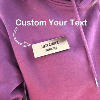 Custom Professional Name Badges With Pin Or Magnet Backing - Universal Stainless Steel Identity Tags For Doctors, Educators, Stylists - Personalized Job Title Plates