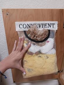 1 pieza Estantería para almacenamiento de bolsas de basura de cocina montada en la pared, capacidad grande, red de almacenamiento de bolsas de plástico con