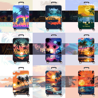 1pc Travel Landscape Print Pattern Series, Thickened Suitcase Protective Cover, Thickened Suitcase Accessories, Suitable For Business, Business Trip, Vacation, Travel, Luggage Drop-Off, Back To School, Add Color To Your Suitcase. Suitable For 20-28 Inch Boxes. Bag For School School Accessories School Stuff