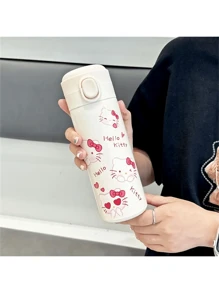 Sanrio Sanrio Sanrio Hello Kitty 15.22 Oz Stainless Steel Insulated Travel Mug With One-Touch Pop Lid, Cartoon Design For Teens And Adults - 1 Piece