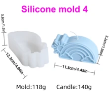 Khuôn nến chủ đề không gian bằng silicon DIY Rocket Planet Sailing Boat Cloud Shapes Candle Statue Thạch cao Nhựa Làm khuôn Trang trí nhà Quà tặng tiệc ngày lễ - trắng - Xem 12