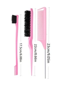 6-Piece Hair Styling Kit For Salon-Quality Hairdos - Includes Brush Set, Spray Bottle, Braiding Tool, Rat Tail Comb & Edge Control Brush, Portable & Suitable For All Hair Types(Black)(Pink)(Purple),Back To School,Travel Holiday Essentials,Hair Accessories For Women,Brush,Hair Brushes,Edge Brush,Brush Hair,Hair Comb,Comb Hair,Detangling Brush,Ball Brush,Mini Hair Brush,Hair Brush Set,Wooden Comb, Comb, Slick Back Brush, Hairbrush, Edge Brush, Brush Hair, Hair Comb, Hair Brush Set, Comb Hair, Mini Hair Brush, Detangling Brush,Hair Products, Hair Tools, Hair Stuff, Hair Care, Curly Hair Brush, Barber, Barber Accessories, Hairdressing Equipment,Travel Essentials,Travel Essential,Hairstyle,Hairdressing,Hair Brush,Slick Back Brush,Styling Brush,Curly Hair Brush,Edge Brush,Hair Comb,Brush Hair,Hair Brush Set,Comb Hair,Comb For Curls,Detangling Brush,Hair Brush For Women,Hair,Travel,Hair Products,Hair Tools,Hair Stuff,Barber,Barber Accessories,Barbershop,Hairdressing Equipment