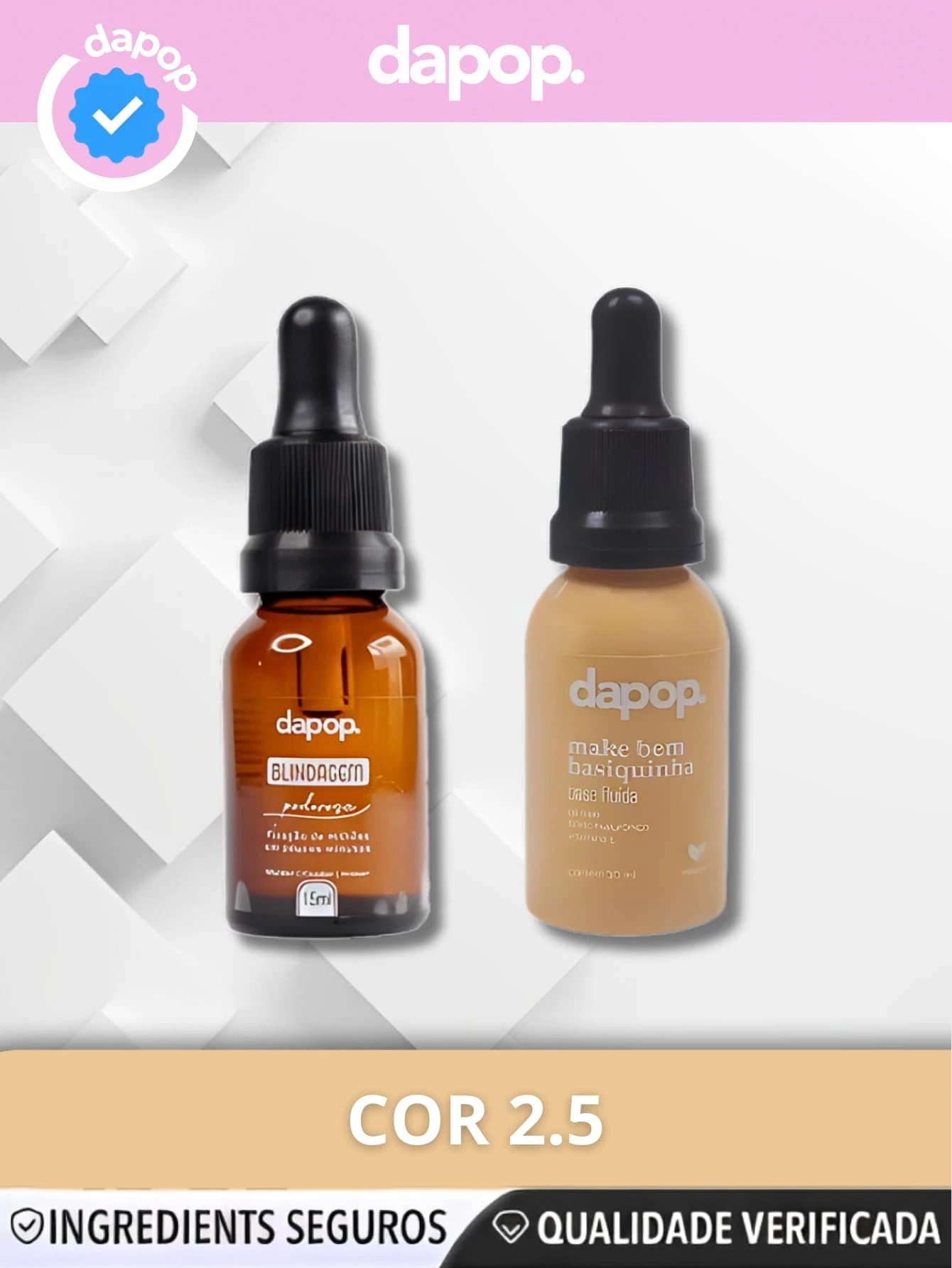 Dapop Make Basic Vegan Fluid Foundation Kit + Powerful Shielding ...