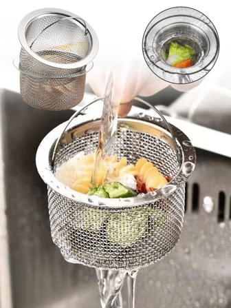 1/2 件厨房水槽残留过滤器，不锈钢过滤器，水槽地漏，通用过滤器，厨房卫生配件，圣诞厨房升级，打造舒适的秋冬风格