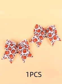 1/2 piezas Coletero de lazo europeo y de la Copa Mundial, súper aficionado, con diseño para aficionados infantiles, cinta grande de mariposa para el pelo, adecuado para porristas escolares, ropa deportiva