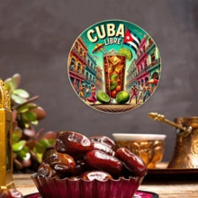 1pc Vintage Freedom Metal Sign, 2D Printed Round Metal Wall Plaque 8x8 Inches, Retro Cuban Art Decor, Suitable For Indoor And Outdoor Use, Great For Home, Farm, Restaurant, Garden, Bar, Cafe, Gym, Ideal For Home, Restaurant, Cafe, Garage Decoration, Various Designs, Home Decor, Room Decor, Wall Decor, Birthday Gift, Graduation Gift - Multicolor - View 8