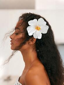1 pieza Pinza para el cabello con flor hawaiana para mujeres y niñas, simple y de moda, flor simulada, adecuada para el Día de Acción de Gracias, el Día de San Valentín bohemio, fiestas hawaianas, decoraciones de fiesta, ropa de playa y piscina, suministros de fiesta hawaiana, novia y boda. Pinzas para el cabello, accesorios para el cabello, accesorios escolares, accesorios para la cabeza, accesorios para el cabello para mujeres - Multicolor - Ver 11