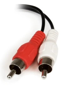 Cable Adaptador 2 RCA a Plug 3.5mm H 30cm - Negro - Ver 2