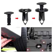 120PCS 8mm Bumper Clips Retainer Auto Car Plastic Rivets Fastener  Push