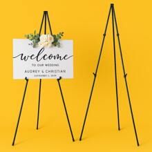 Caballete de boda, atril portátil y plegable con base de trípode, ligero y portátil para decoración de bodas y eventos al aire libre, atril para carteles de bienvenida, exposiciones y presentaciones de oficina, fiestas y hogar.