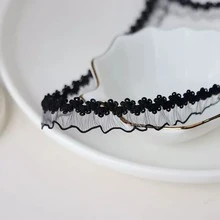 5m French Elastic Lace Trim, Fabric Arts & Crafts Decorative Ribbon, Clothing DIY Sewing Accessories - Multicolor - View 13