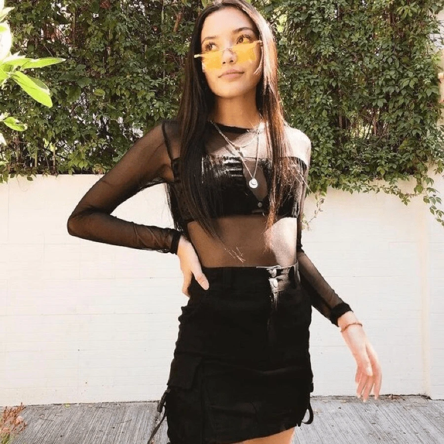 Body Manga Larga Pantiblusa color negro sexy para mujer - Negro - Ver 1