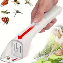 1pc Portable Handheld Insect Trap With Release Device - ABS Material, No Battery Required, Suitable For Bees, Spiders And Small Reptiles, Safe Pest Control Tool For Home And Garden