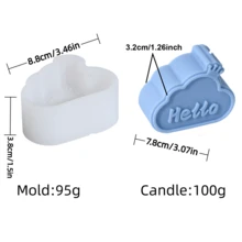 Khuôn nến chủ đề không gian bằng silicon DIY Rocket Planet Sailing Boat Cloud Shapes Candle Statue Thạch cao Nhựa Làm khuôn Trang trí nhà Quà tặng tiệc ngày lễ - trắng - Xem 6