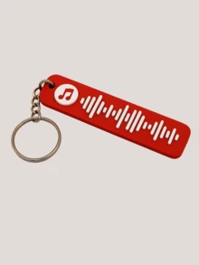 1个个性化Spotify代码钥匙扣，24种颜色可选，3D打印音乐礼品，可定制的个性化音乐礼物，适合生日、周年纪念日、情人节、婚礼或日常佩戴。