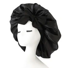 1pc Luxurious Satin & Silk Bonnet For Sleeping - Adjustable Comfort Fit With Tie Band - Unisex Night Hair Protection For Men & Women Home Bathroom Decor Fall Decor Back To School Hair Bonnet Shower Towels For Beaty Salon, Hotel Sports,Home Essentials, Towel, Skin Care